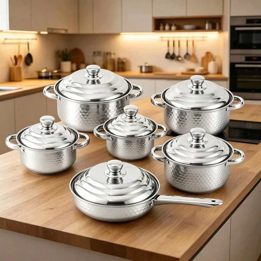 12-Piece Cookware Set Heavy Du - Mom'S Home Cooking ulasan dan harga