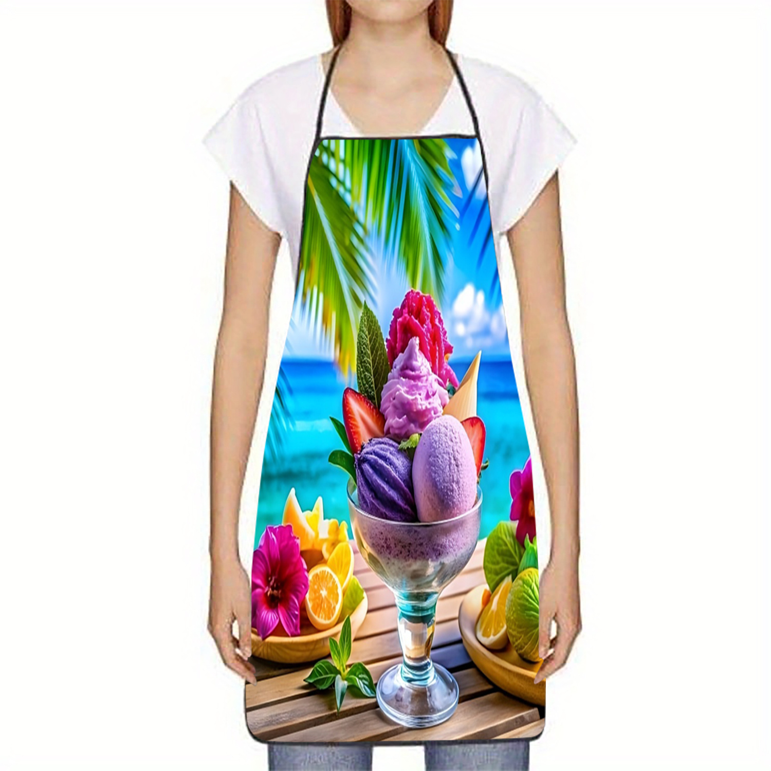 Tropical Ice Cream Fruit Apron - Mom'S Home Cooking ulasan dan harga