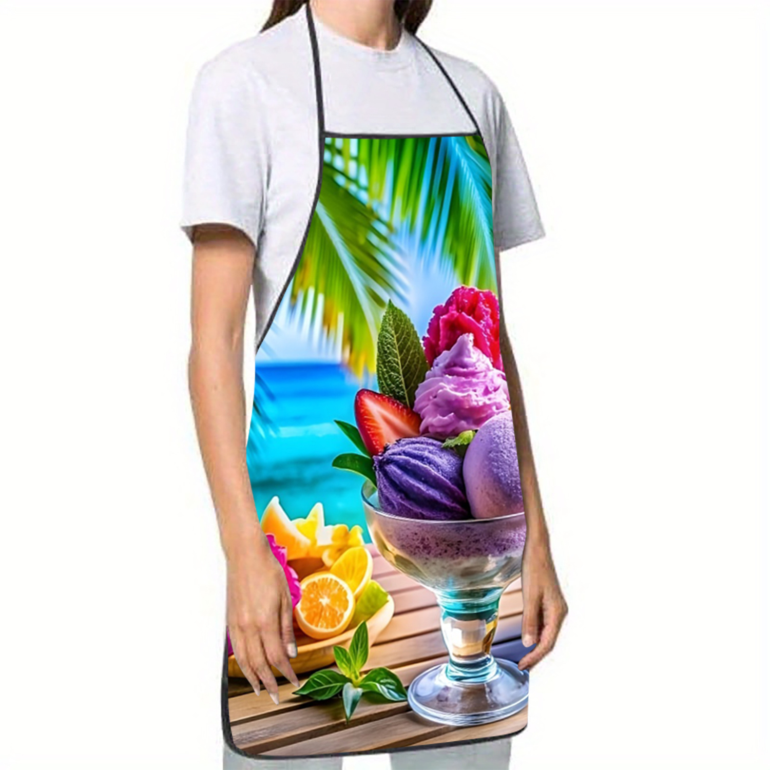 Tropical Ice Cream Fruit Apron - Mom'S Home Cooking ulasan dan harga