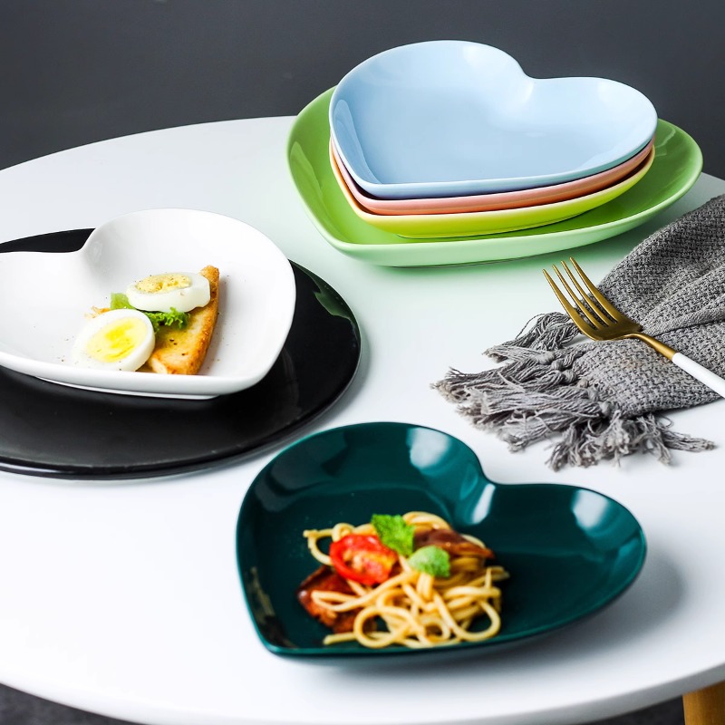 Creative Pink Heart Ceramic Pl - Home Cooking Order ulasan dan harga
