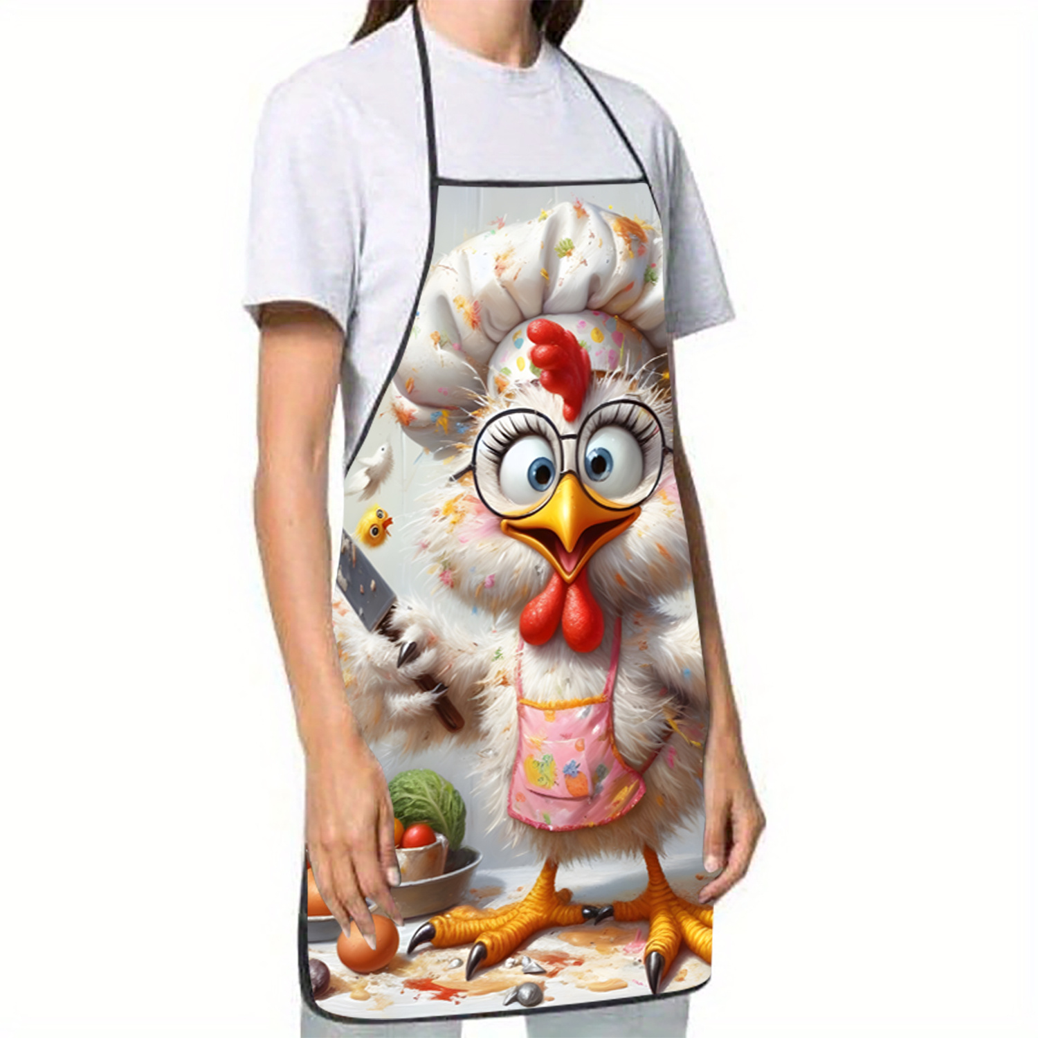 Funny Chef Chicken Apron, Cart - Mom'S Home Cooking ulasan dan harga