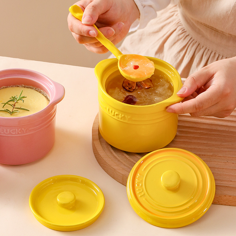 Double Lid Ceramic Bowl,Bird's - Home Cooking Help ulasan dan harga