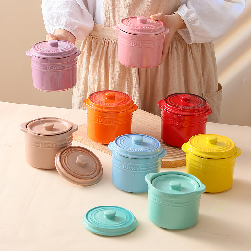 Double Lid Ceramic Bowl,Bird's - Home Cooking Help ulasan dan harga