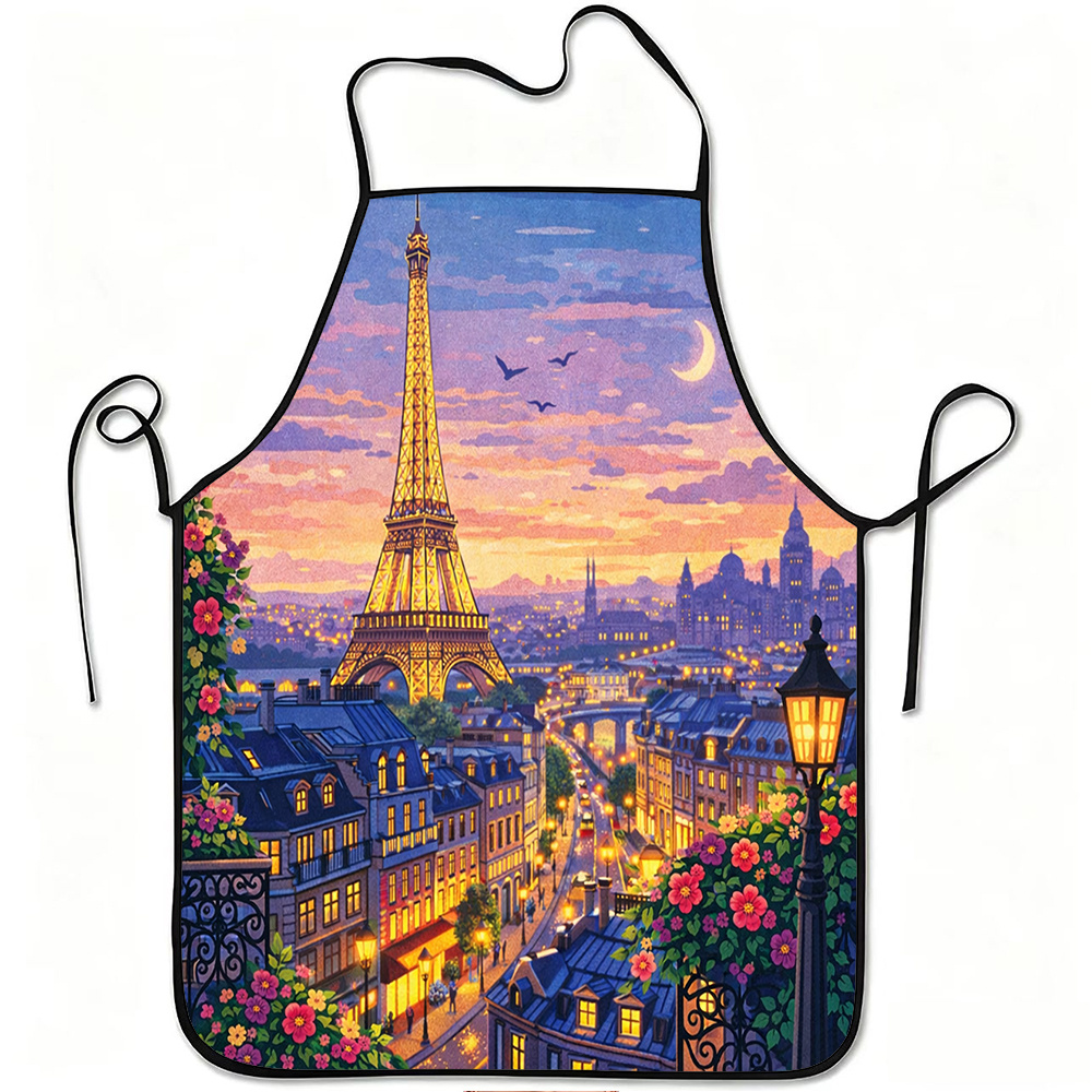 Paris Eiffel Tower Apron, Roma - Mom'S Home Cooking ulasan dan harga