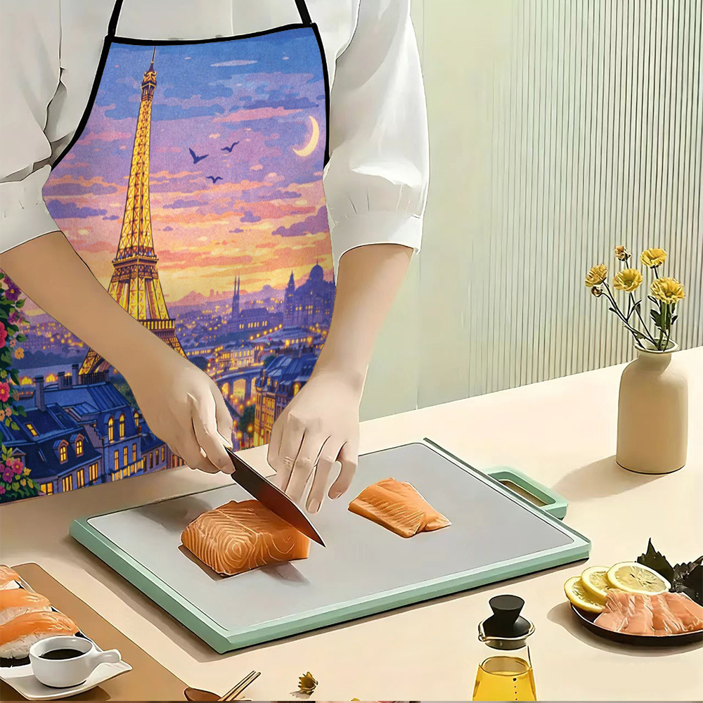 Paris Eiffel Tower Apron, Roma - Mom'S Home Cooking ulasan dan harga
