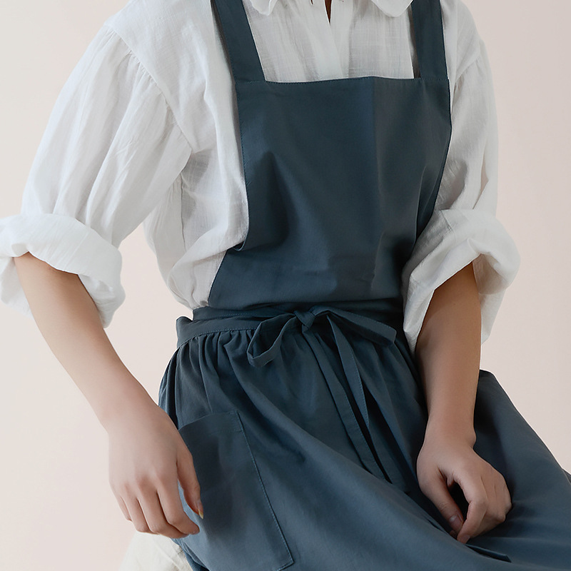 Women Cotton Linen Bib Apron J - Home Cooking Japanese ulasan dan harga