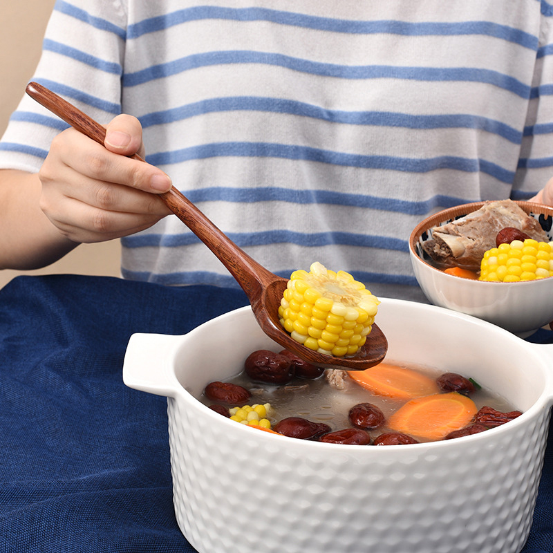Long Handle Ramen Wooden Spoon - Home Cooking Japanese ulasan dan harga