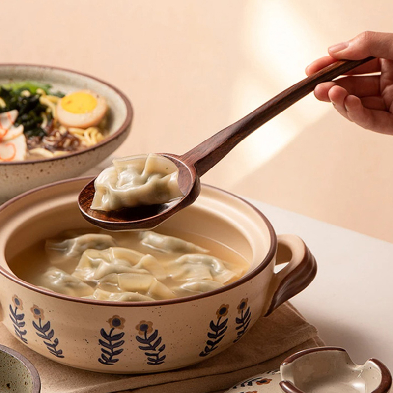 Long Handle Ramen Wooden Spoon - Home Cooking Japanese ulasan dan harga