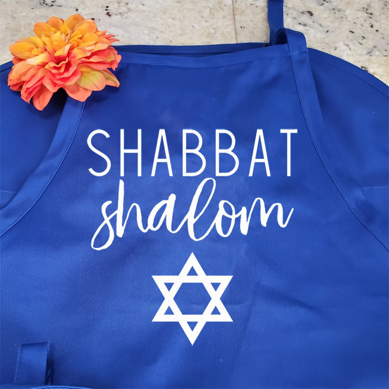 Shabbat Shalom Kitchen apron J - Mom'S Home Cooking ulasan dan harga
