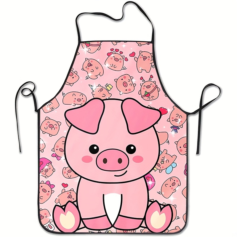 Cute Pink Pig Apron, Kawaii An - Mom'S Home Cooking ulasan dan harga