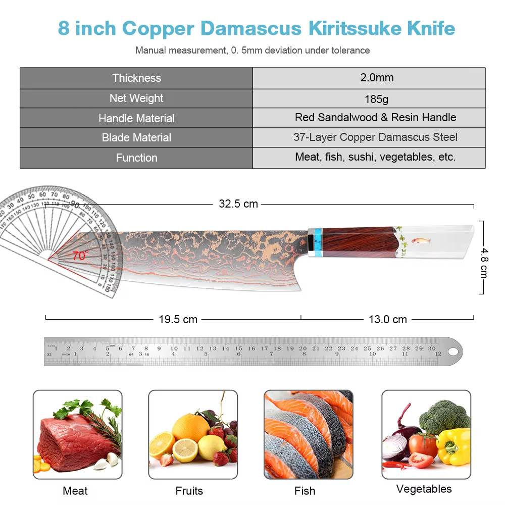 Kiritsuke Chef Knife,8 Inch, 3 - Home Cooking Japanese ulasan dan harga