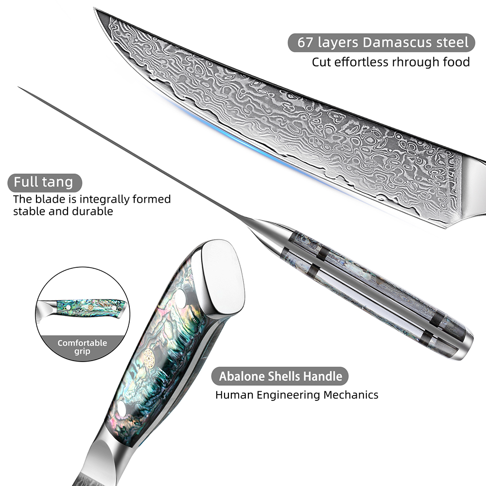 Japanese Damascus Steel Utilit - Home Cooking Japanese ulasan dan harga