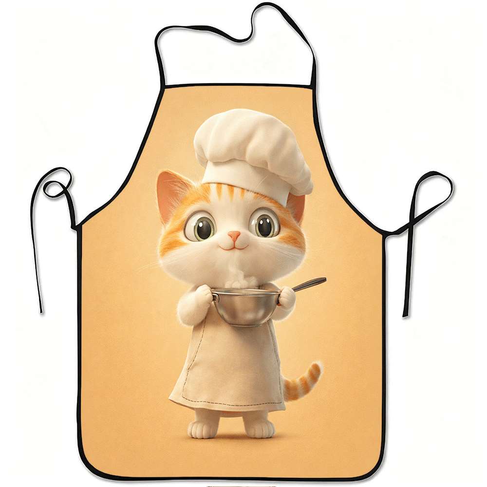 Cute Chef Cat Apron, Adorable  - Mom'S Home Cooking ulasan dan harga