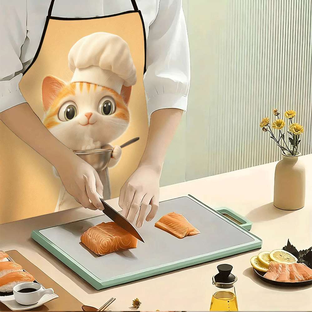 Cute Chef Cat Apron, Adorable  - Mom'S Home Cooking ulasan dan harga