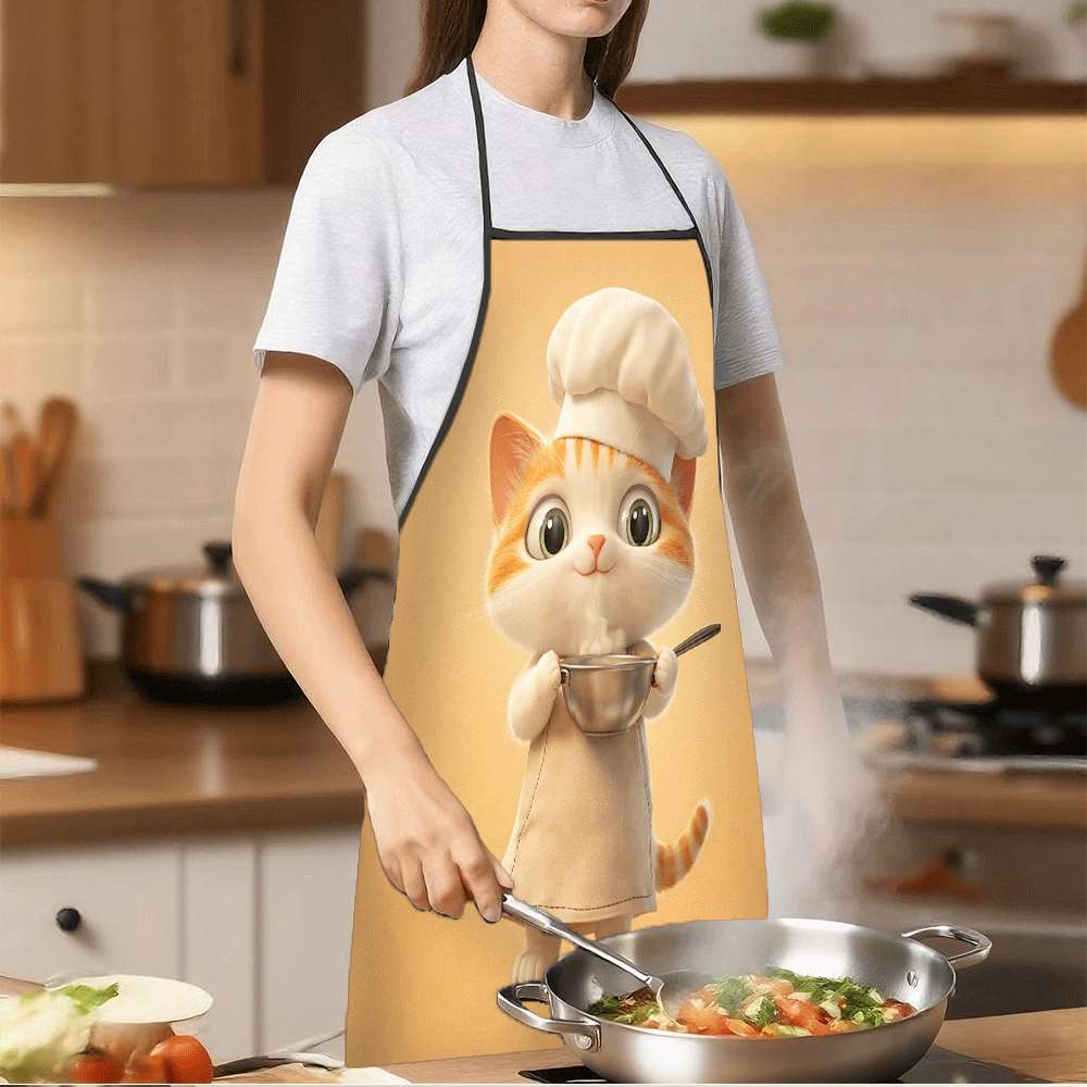 Cute Chef Cat Apron, Adorable  - Mom'S Home Cooking ulasan dan harga
